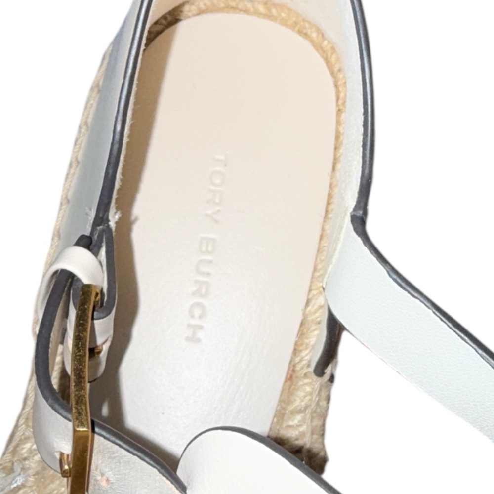 NEW Tory Burch Fisherman Platform Espadrilles Ivory Off White size10 NO BOX - Picture 5 of 7